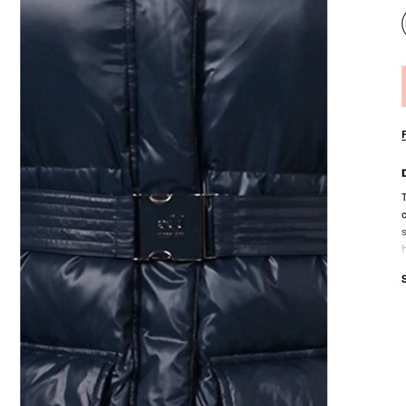 ADD Shiny down Puffy belted Coat.  Sz  4 - Picture 5 of 8